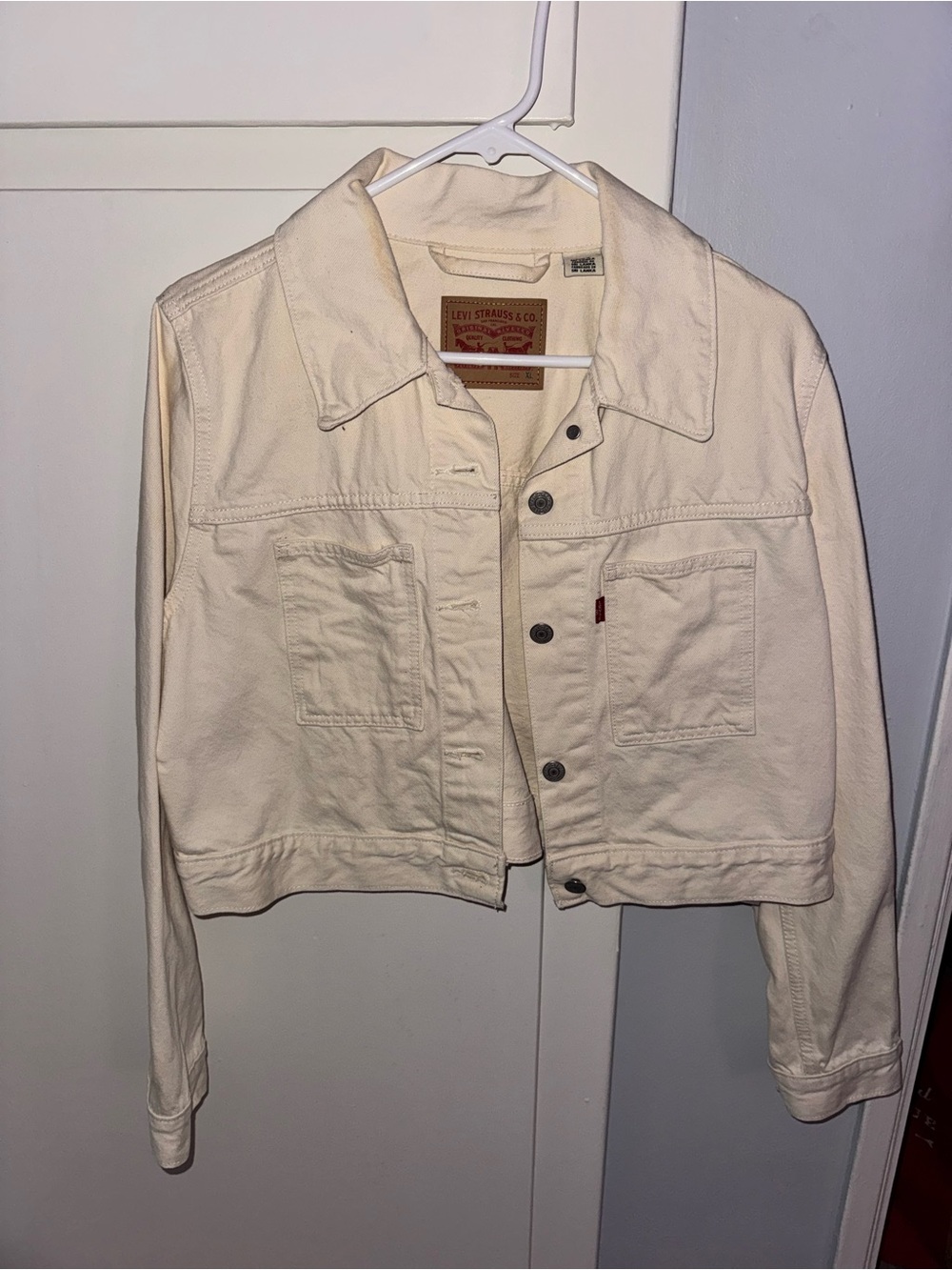 Levi's Women's Cream Off-White Denim Jacket